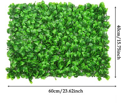 40X60Cm Kunstmatige Groene Achtergrond Muur Kunstmatige Hek Rotan Blad Decoratie Outdoor Tuin Decoratie Plastic