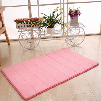 40X60Cm Thuis Badkamer Mat Antislip Memory Foam Tapijt Zachte Vloer Tapijt Super Absorberende Wasbare Absorptie tapijt Wc Mat roze