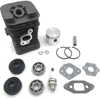 41.1mm Chainsaw Cylinder and Gasket Piston Assy Spark Plug Grooved Ball Bearing Kit for Partner 350 Partner 351