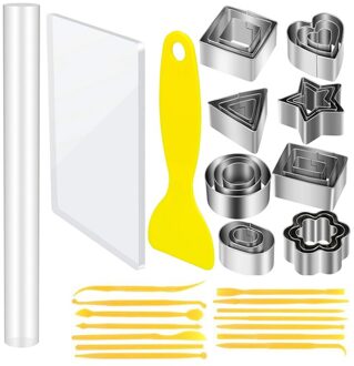 41 Stuks Klei Snijders En Acryl Klei Roller Set, Klei Schrapers Voor Klei Aardewerk Craft Diy Maken, sculpting Gereedschap