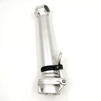 412 Vouwfiets Stuurpen 25.4mm-Stuur 28.6mm-Vork 21.5cm Dubbele Moer Bevestiging Naar Binnen Vouwen Stuurpen Buis Zwart /zilver 21.5cm zilver