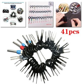 41Pcs Terminal Verwijderen Kit Auto Elektrische Bedrading Crimp Connector Pin Extractor Puller Terminal Auto Terminal Reparatie Handgereedschap
