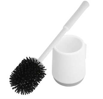 42.5Cm Toiletborstel Met Houder Set Wandmontage Zachte Wc Cleaner Brush Voor Badkamer