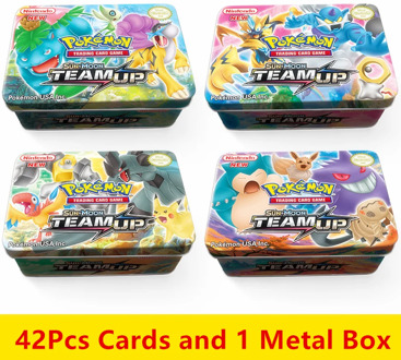 42 Pcs GX MEGA Shining TAKARA TOMY Cards Game Pokemon Battle Carte Trading Cards Game Children Toy