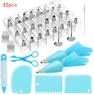 42 Stks/set Cake Icing Bag Piping Nozzles Decorating Kit Gebak Bakkerij Icing Tool Set