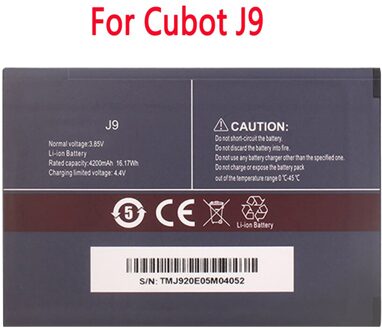 4200Mah Voor Cubot J9 Batterij Batterij Mobiele Telefoon Vervanging Batteria Batterie Voor Cubot P40 Aucc