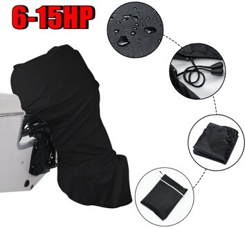 420D 110Cm Boot Volledige Buitenboordmotor Motor Cover Voor 6-15HP Boot Motoren Waterdicht