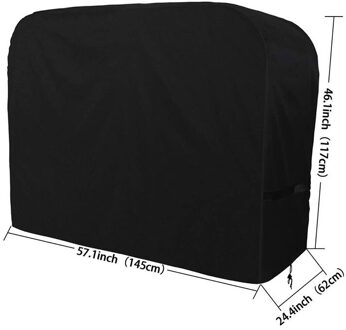 420D Oxford Doek Outdoor Barbecue Cover Black Oxford Doek Meubels Stofkap Met Vier-Hoek Gesp Oven Stofkap cover 145x62x117cm