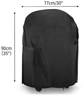 420D Oxford Doek Outdoor Barbecue Cover Black Oxford Doek Meubels Stofkap Met Vier-Hoek Gesp Oven Stofkap cover 77x98cm
