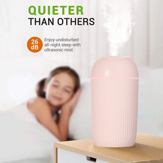 420Ml Cool Mist Luchtbevochtiger Aroma Diffuser Mini Luchtbevochtigers Voor Slaapkamer Met Star Thuis Luchtverfrisser Led Kleur Veranderende roze