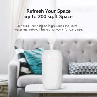 420Ml Cool Mist Luchtbevochtiger Aroma Diffuser Mini Luchtbevochtigers Voor Slaapkamer Met Star Thuis Luchtverfrisser Led Kleur Veranderende wit