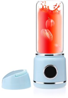 420Ml Draagbare Blenders 304 Rvs Zes Leaf Blade 16000 Omwentelingen Per Minuut Usb Elektrische Blenders Keukenapparatuur Blauw
