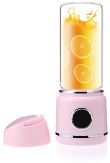 420Ml Draagbare Blenders 304 Rvs Zes Leaf Blade 16000 Omwentelingen Per Minuut Usb Elektrische Blenders Keukenapparatuur Roze