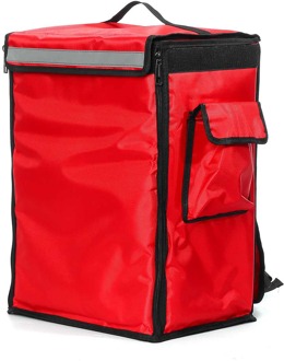 42L Thermische Geïsoleerde Tas Draagbare Pizza Voedsel Levering Zak Picknick Opslag Scooter Rugzak Koeler Zakken Vouwen Isolatie Pack Rood