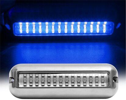 42LED 80W 538LM Rvs Boot Bovenlicht Onderwater Ponton Marine Boot Accessoires Licht Waterdichte Marine Licht Blauw