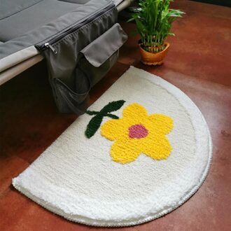 42X60Cm Leuke Cartoon Bloem Patroon Deurmat Beschermende Vloer Welkom Matten Voor Voordeur Moderne Badkamer Keuken Niet-Slip Mat 04