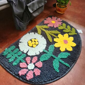 42X60Cm Leuke Cartoon Bloem Patroon Deurmat Beschermende Vloer Welkom Matten Voor Voordeur Moderne Badkamer Keuken Niet-Slip Mat 07