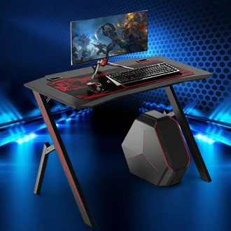 43.3"Game Table Computer Desktop Table and Chair Game Professional Internet Cafe Game Chair Computer Table With Mouse Pad