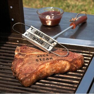 43 Cm Bbq Branding Ijzer Tong 55 Letters Diy Barbecue Brief Gedrukt Bbq Steak Tool Vlees Grill Vorken Barbecue Tool accessoires 78