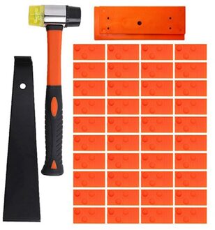 43 Stuks Houten Vloer Installatie Kit Vloer Montage Toolswith Spacers Tikken Blokken Glasvezel Handvat Hamers