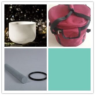 432Hz 8 ''Kwarts Kristallen Klankschaal Met Carry Storage Bag Case F Note hart Chakra