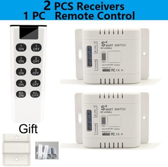 433 Mhz Smart Lichtschakelaar Draadloze Afstandsbediening Aan Uit Relais Ac 110V 220V 10A Controller Voor Home Water kachels Plafondlamp Ventilator Led 2RC 1B