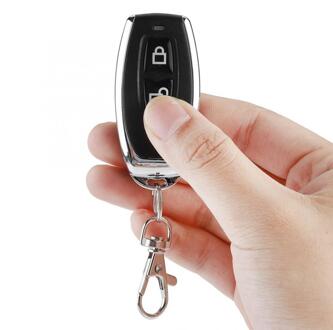 433MHz Matal Twee Knoppen RF Draadloze Leren Code Afstandsbediening Zender Voor Controlerende Garage Deuren