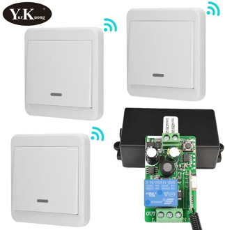 433MHz RF Remote Control Switch AC 110V 220V 240V 85V-260V Light Lamp LED Bulb Wireless Switches Corridor Room Wall Panel Switch