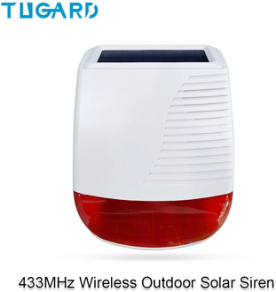 433MHz Wireless Outdoor Solar Siren Light Flash Strobe Waterproof Alarm Siren for Home Security Burglar WiFi GSM Alarm System