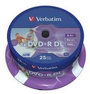 43667 DVD+R DL disc 8.5 GB 25 stuk(s) Spindel Bedrukbaar