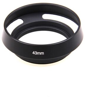 43mm Schroef-in metalen gekanteld geventileerde Zonnekap Voor Fujifilm Olympus Panasonic Canon Sony Nikon camera Lens