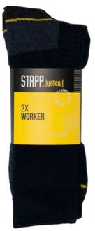 4415 Yellow Worker Zwart Sokken 39/42