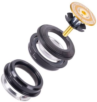 4444S 44Mm Mountain Tool Aluminium Ultralight Fiets Headset Professionele Lager Semi Geïntegreerde Road Rechte Buis Vork Geel