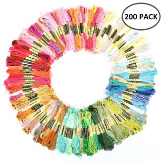 447/200/100 Kleuren Borduurgaren Floss Kruissteek Kit Premium Regenboog Diy Threads Ambachten Katoen Naaien Streng 200 kleuren