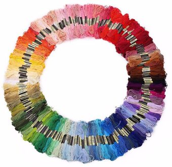 447 Kleuren Kruissteek Draden Borduurgaren Strengen Craft 8 M/stuk Diy Naaien Tool Katoen Floss 100 willekeurig kleur
