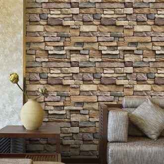 45*100Cm 3D Antieke Steen Zelfklevende Behang Waterdichte Steen Behang Bakstenen Muur Papier Decoratieve Muurstickers Rock Bricks