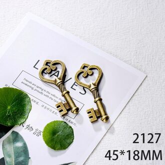 45*18mm 4pcs Key Lichtmetalen Hanger Voor Diy Sieraden Maken 2 Kleuren Antiek Zilver Antiek Brons No.1 2127 antiek bronzen