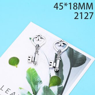 45*18mm 4pcs Key Lichtmetalen Hanger Voor Diy Sieraden Maken 2 Kleuren Antiek Zilver Antiek Brons No.1 2127