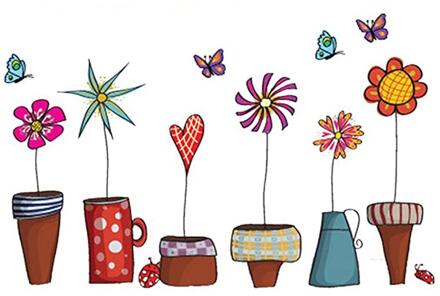 45*60Cm Bloempot Muursticker Woonkamer Raam Deur Decals Pvc Home Decoratieve Behang Jaar Decoraties