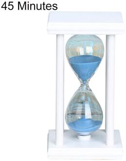 45/60Min Houten Zand Klok Zandloper Zandloper Timer Keuken School Home Decor wit blauw 45 Min
