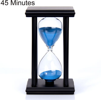 45/60Min Houten Zand Klok Zandloper Zandloper Timer Keuken School Home Decor zwart blauw 45Min