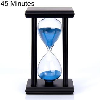 45/60Min Houten Zand Klok Zandloper Zandloper Timer Keuken School Home Decor zwart blauw 45Min