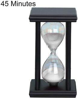 45/60Min Houten Zand Klok Zandloper Zandloper Timer Keuken School Home Decor zwart wit 45Min