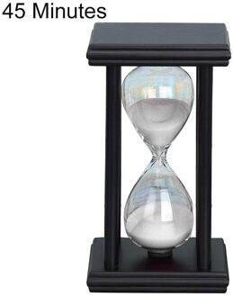 45/60Min Houten Zand Klok Zandloper Zandloper Timer Keuken School Home Decor zwart wit 45Min