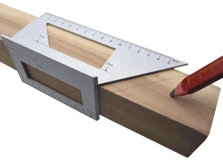 45/90 Degree Gauge Right Angle Ruler Protractor Layout Miter Triangle Ruler Measuring Woodworking Tool Protractor
