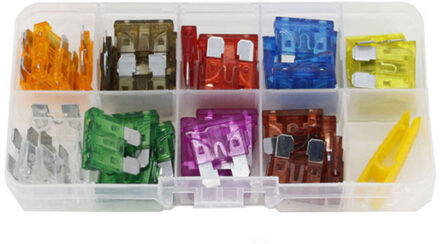 45/90 Pcs Mini/Kleine/Medium Size 5 ~ 40A Combinatie Auto Zekering 32V Automotive Zekering blade Met Doos En Clip 45 medium