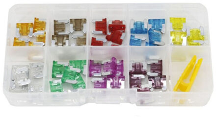 45/90 Pcs Mini/Kleine/Medium Size 5 ~ 40A Combinatie Auto Zekering 32V Automotive Zekering blade Met Doos En Clip 45 Mini