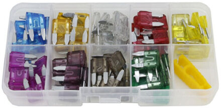 45/90 Pcs Mini/Kleine/Medium Size 5 ~ 40A Combinatie Auto Zekering 32V Automotive Zekering blade Met Doos En Clip 90 klein