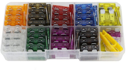 45/90 Pcs Mini/Kleine/Medium Size 5 ~ 40A Combinatie Auto Zekering 32V Automotive Zekering blade Met Doos En Clip 90 medium