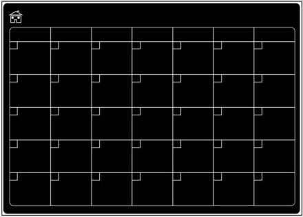 45 # A3 Size Magnetische Maandelijkse Wekelijkse Plan Diy Kalender Vel Droog Kalender Whiteboard Schema Koelkast Sticker Bericht Zwijnen zwart